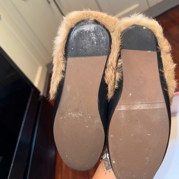 Black Fur-Lined Loafers - Picture 9 of 10